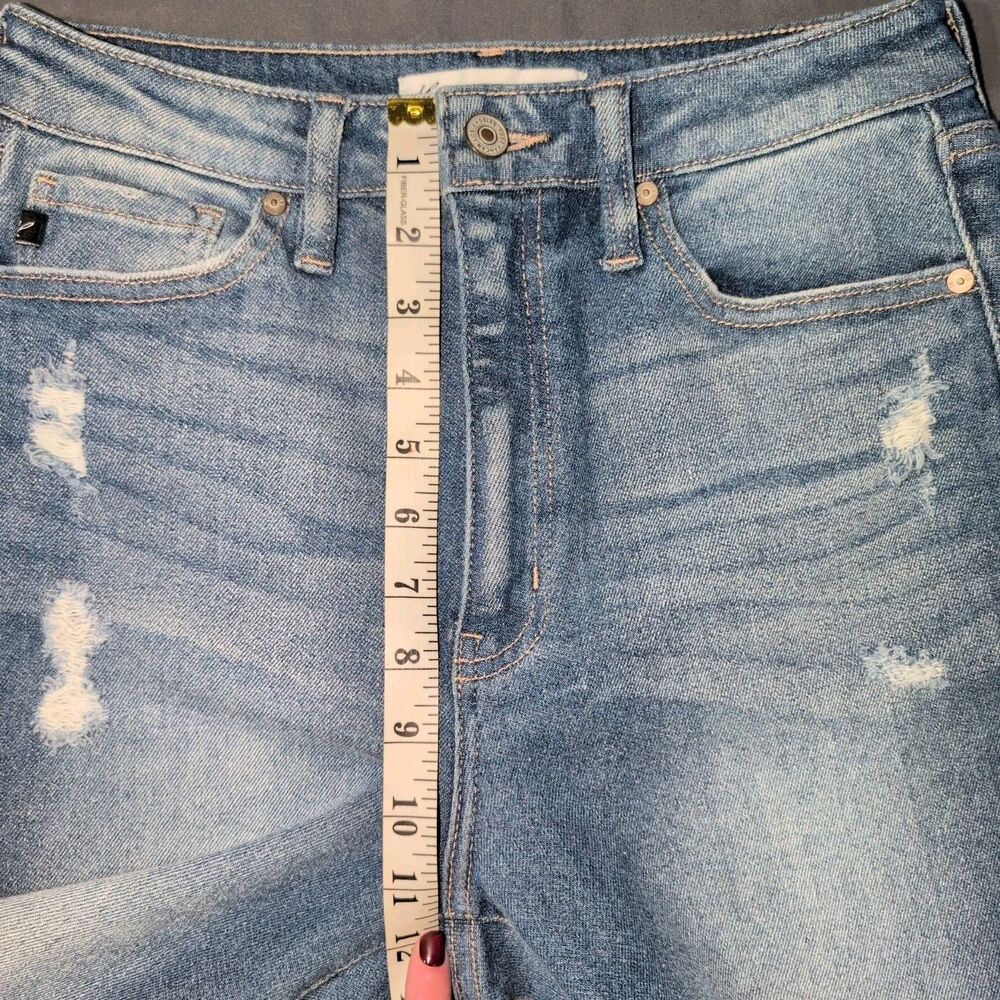 Kancan Jeans Women's Size 26 (Tag Says 28) Blue Skinny Distressed High Rise - Picture 8 of 11